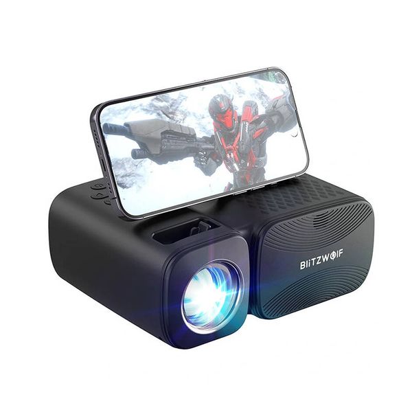 Miniproiector LED BlitzWolf BW-V3, Wi-Fi + Bluetooth (negru)