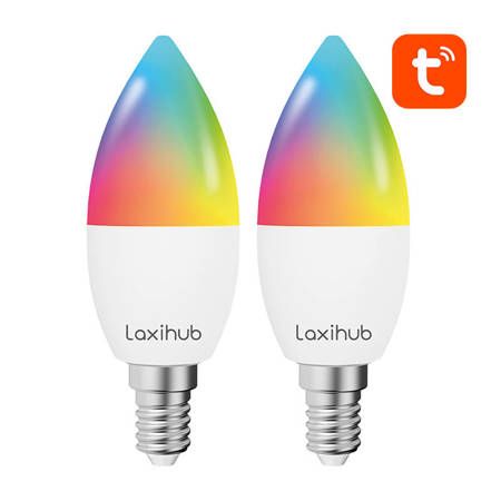 Bec LED inteligent Laxihub LAE14S (pachet de 2) WiFi Bluetooth Tuya