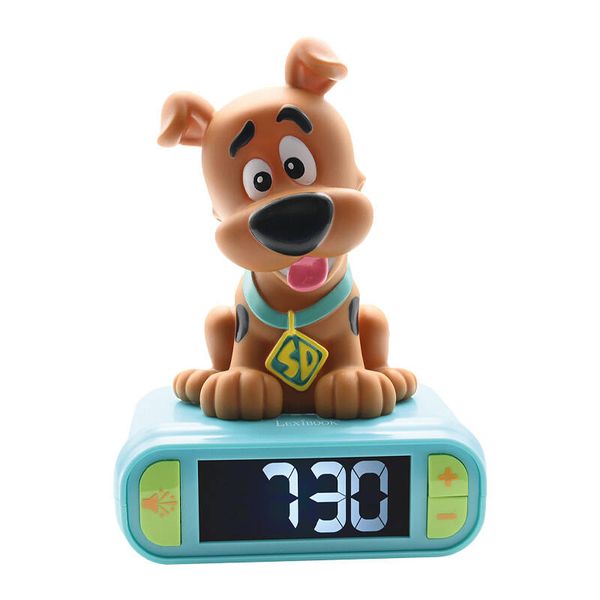 Ceas cu alarmă digitală cu lumină de noapte Scooby Doo 3D Lexibook