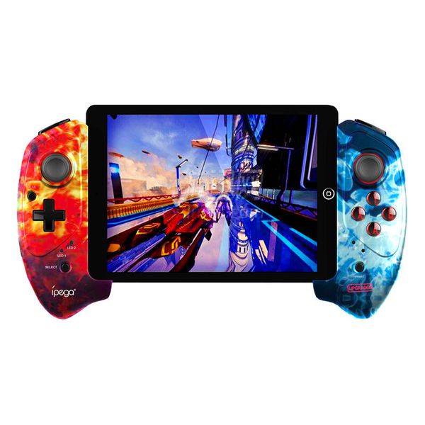 Controler wireless iPega PG-9083B / GamePad cu suport pentru telefon (flacără)